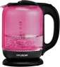 Чайник электрический Hyundai HYK-G4808 1.7л. 2200Вт малиновый/черный корпус: стекло  