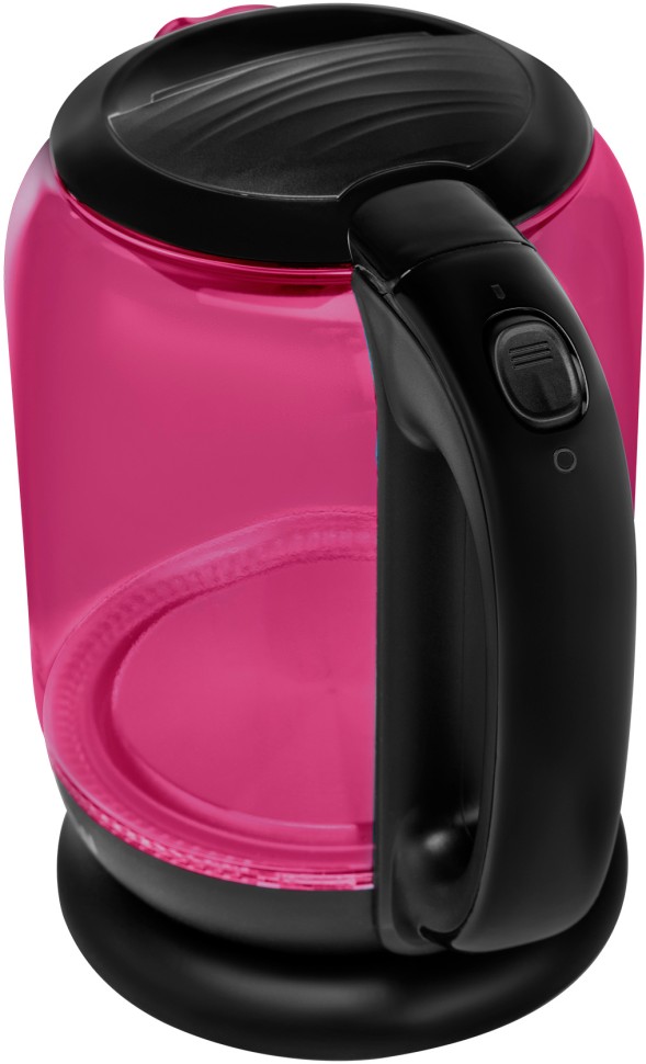 Чайник электрический Hyundai HYK-G4808 1.7л. 2200Вт малиновый/черный корпус: стекло  