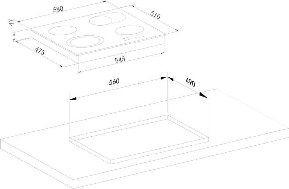 Варочная поверхность Weissgauff HV 642 BA черный  