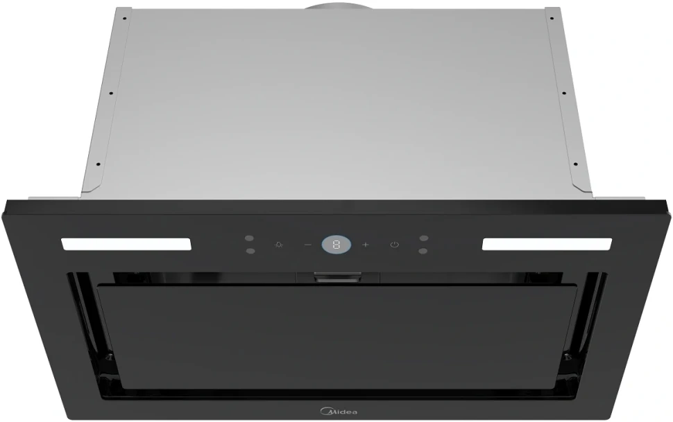 Вытяжка встраиваемая Midea MH60I530GB черный управление: сенсорное (1 мотор)  