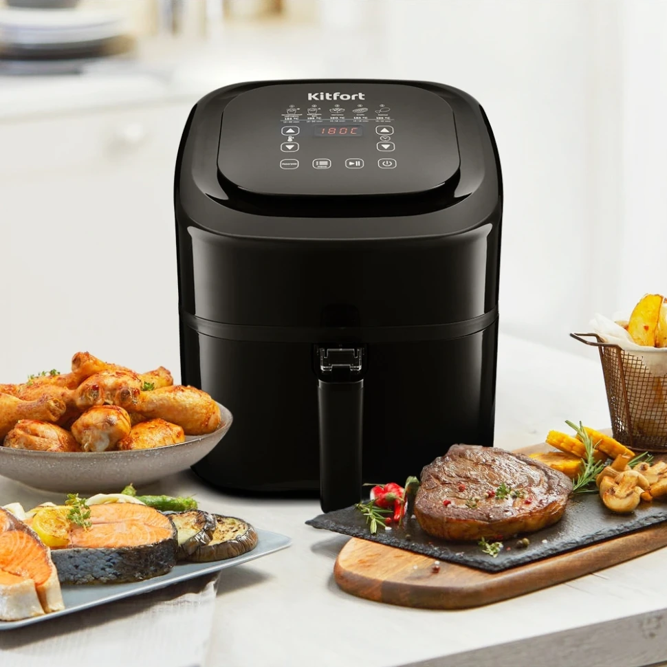 Аэрогриль Kitfort KT-2215 1500Вт черный  