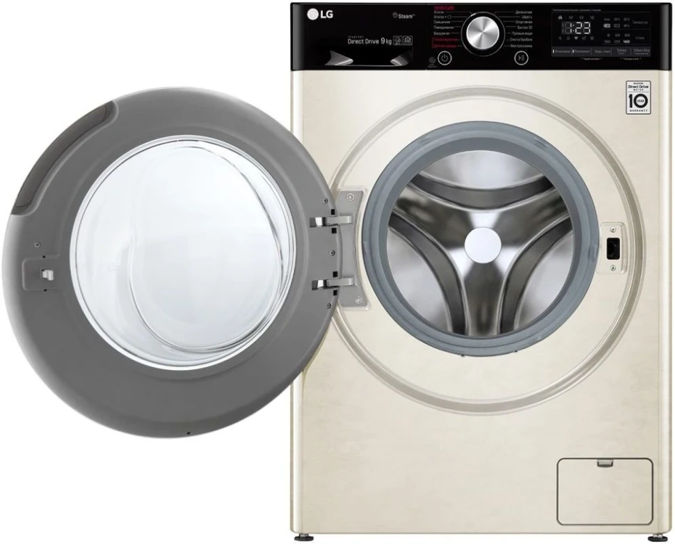 Стиральная машина LG F4V5VS9B класс: A загр.фронтальная макс.:9кг бежевый инвертор  