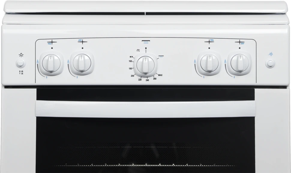 Плита Газовая Gefest ПГ 6100-02 0309 белый (металлическая крышка) реш.чугун