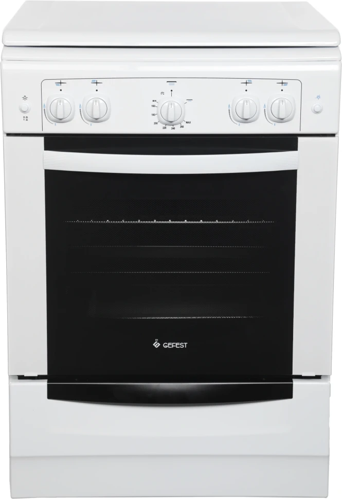 Плита Газовая Gefest ПГ 6100-02 0309 белый (металлическая крышка) реш.чугун  