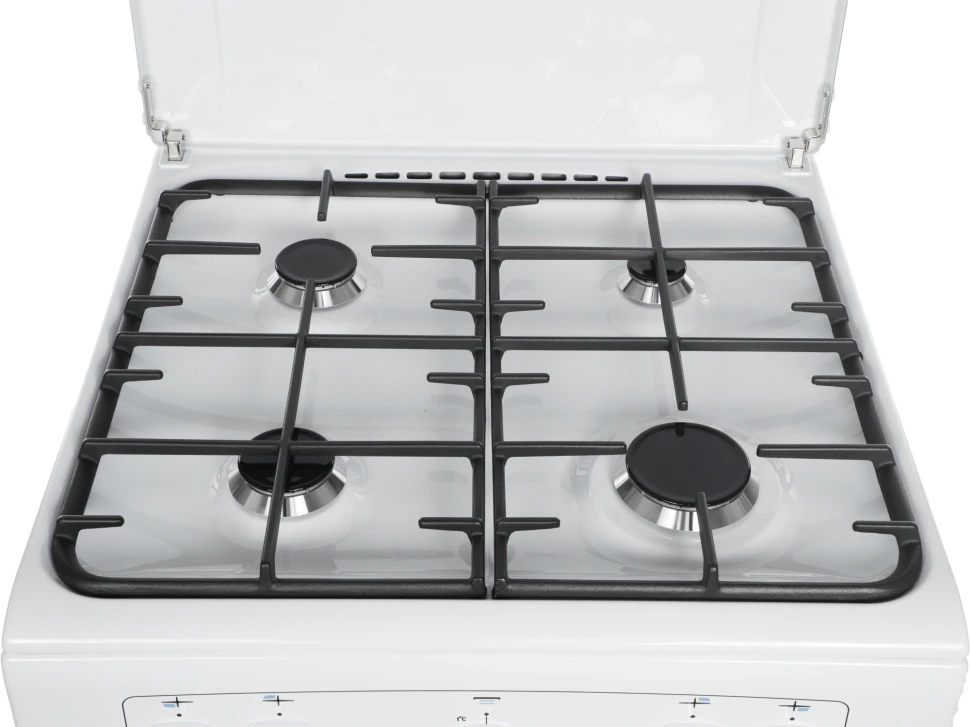 Плита Газовая Gefest ПГ 6100-02 0309 белый (металлическая крышка) реш.чугун  