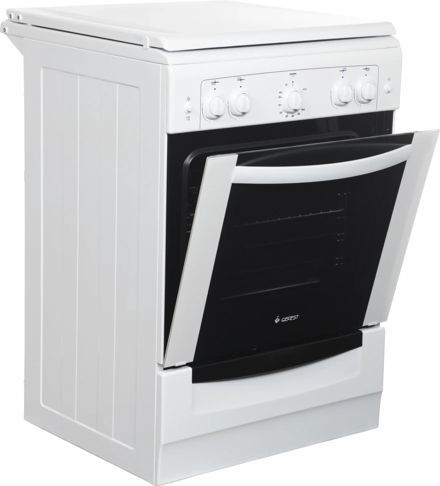 Плита Газовая Gefest ПГ 6100-02 0309 белый (металлическая крышка) реш.чугун  