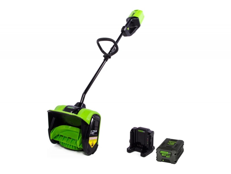 Аккумуляторный снегоуборщик Greenworks GD60SSK4 60V 30 см c 1хАКБ 4Ач и ЗУ (2602607UB)  