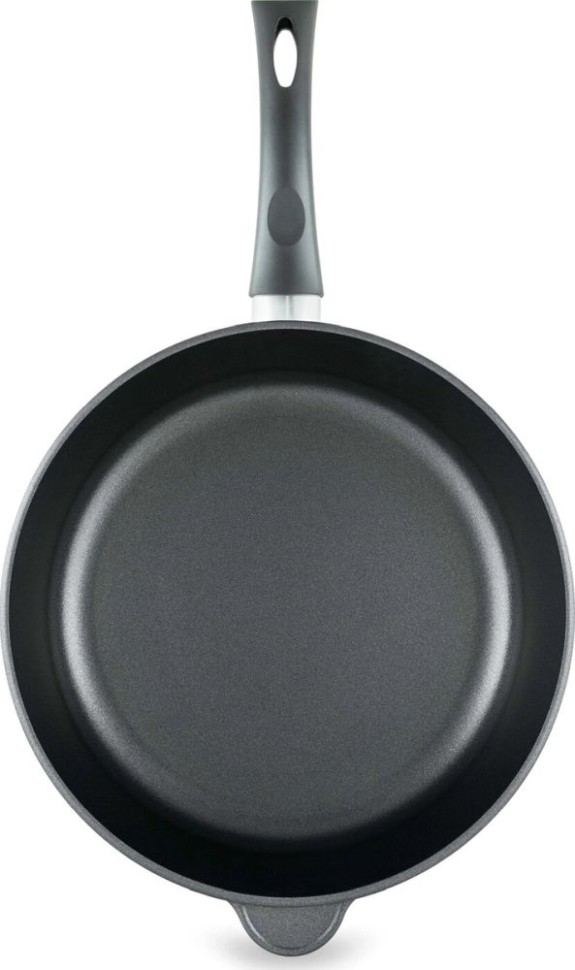 Сковорода НМП Титан Особенная 9128 круглая ручка несъемная (без крышки) черный  