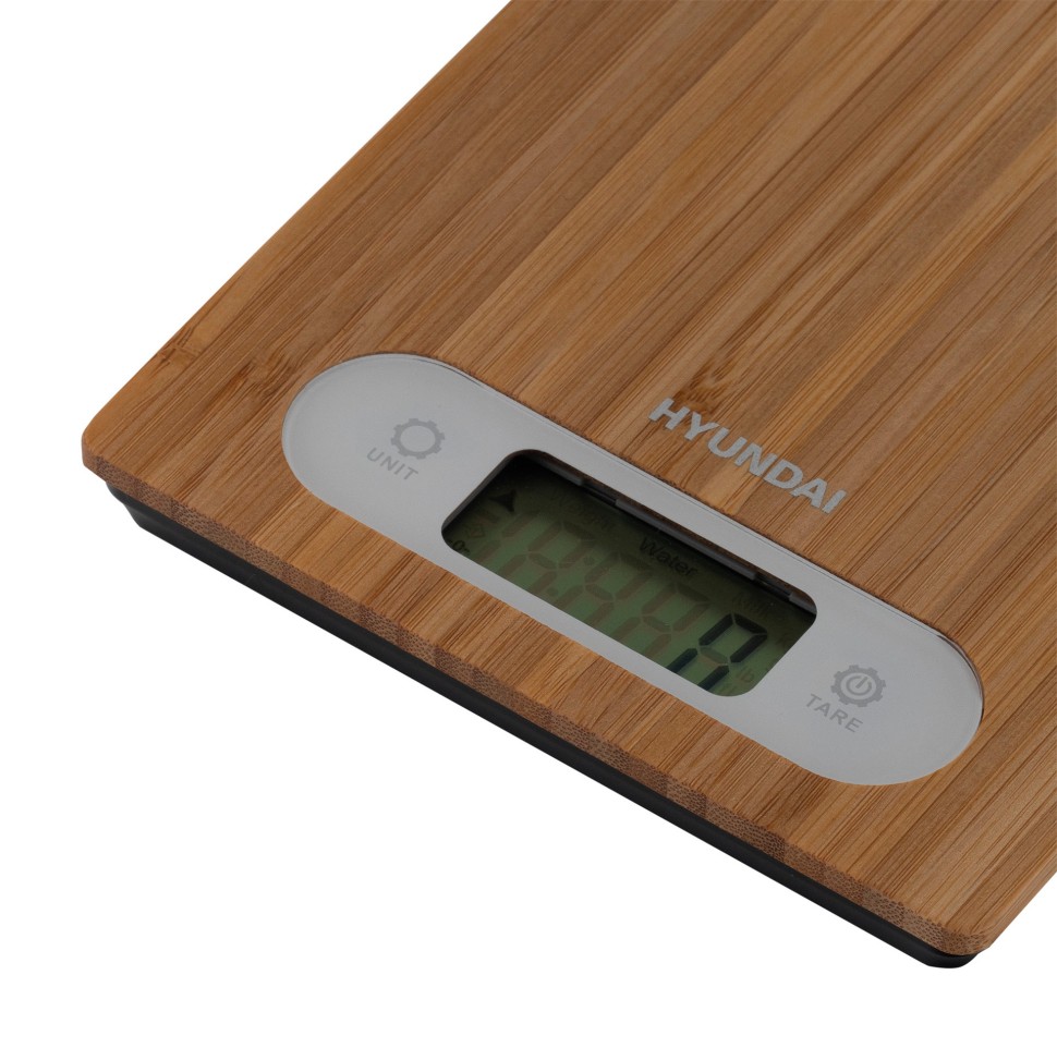 Весы кухонные электронные Hyundai HYS-KB411 макс.вес:5кг бамбук  