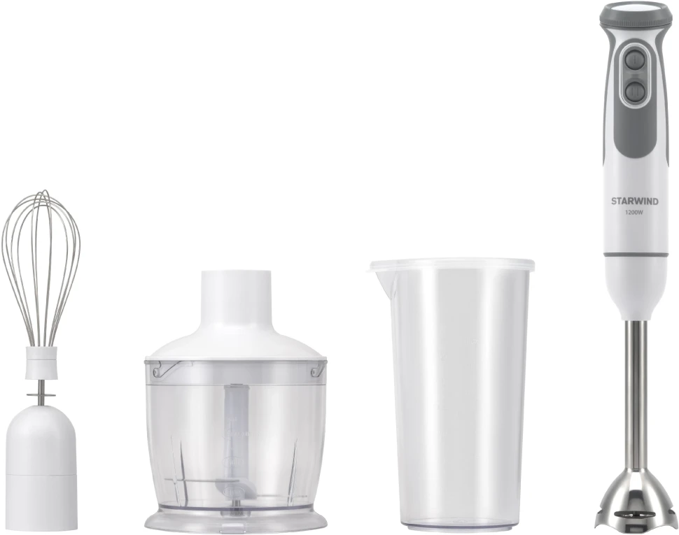 Блендер погружной Starwind SBP3242 1200Вт белый/серый  