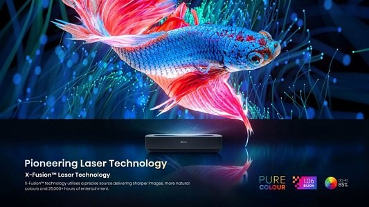 Лазерный телевизор с экраном Hisense PL1H + Kauber 99  