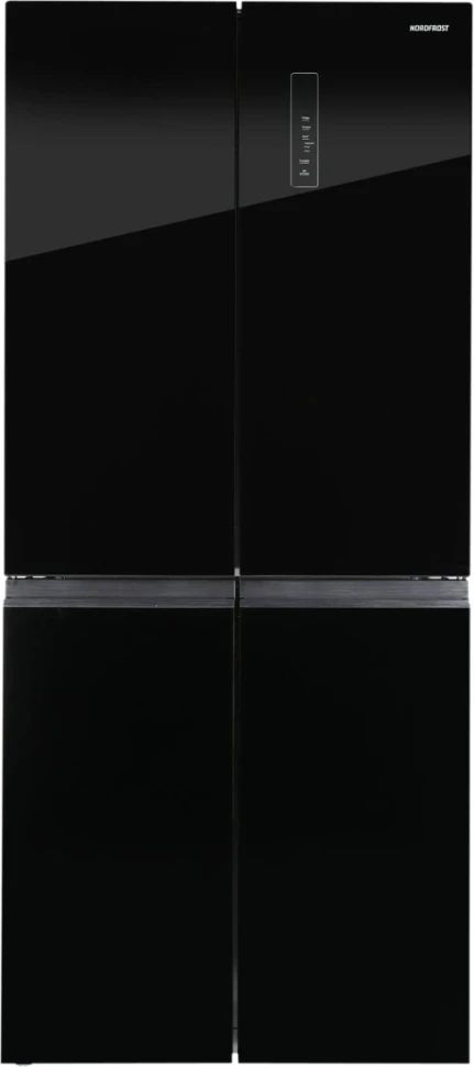 Холодильник Nordfrost RFQ 450 NFGB 3-хкамерн. черный глянц. инвертер