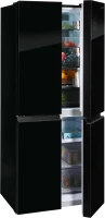 Холодильник Nordfrost RFQ 450 NFGB 3-хкамерн. черный глянц. инвертер