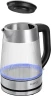 Чайник электрический Red Solution G121 1.8л. 2200Вт черный/серебристый корпус: стекло/металл/пластик  