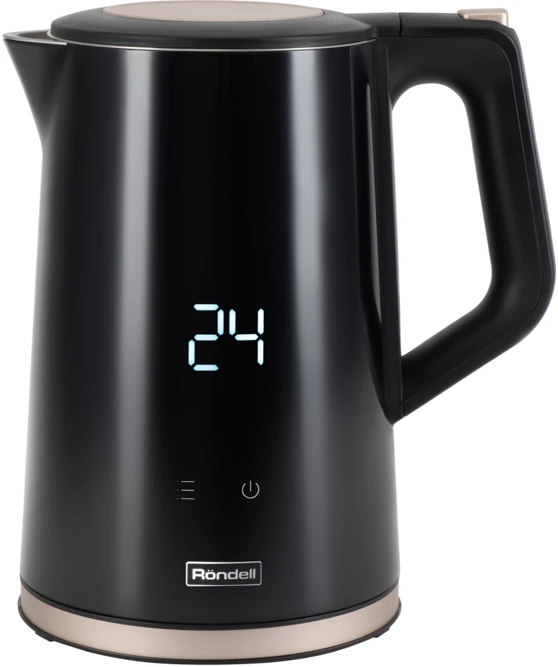 Чайник электрический Rondell RDE-1007 1.7л. 2200Вт черный корпус: пластик  