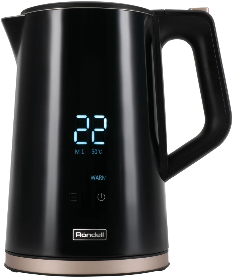 Чайник электрический Rondell RDE-1007 1.7л. 2200Вт черный корпус: пластик  