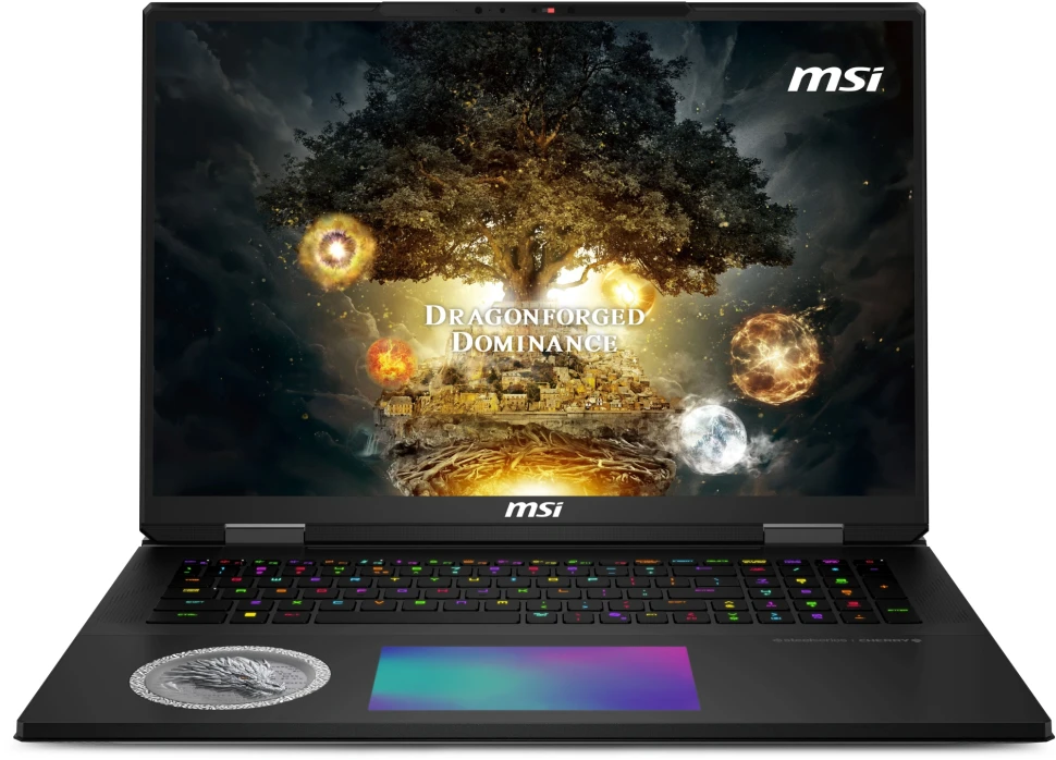 Ноутбук MSI Titan Dragon Edition 18 HX A2XWIG-1020RU Core Ultra 9 285HX 64Gb SSD4Tb NVIDIA GeForce RTX5080 16Gb 18" IPS UHD+ (3840x2400) Windows 11 Home black WiFi BT Cam (9S7-1824A5-1020)  