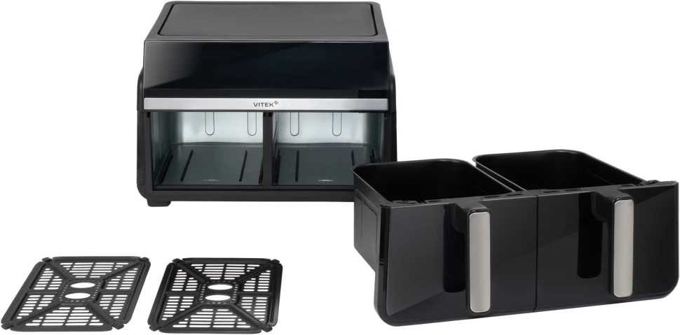 Аэрогриль Vitek VT-AF1001 10л 2400Вт черный/серебристый  