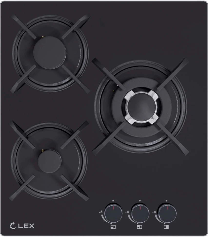 Газовая варочная поверхность Lex GVG 433 BBL черный  