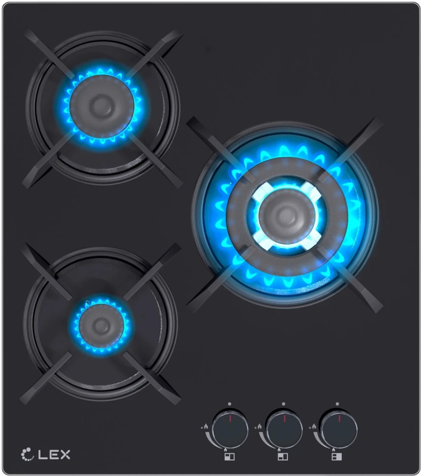 Газовая варочная поверхность Lex GVG 433 BBL черный  