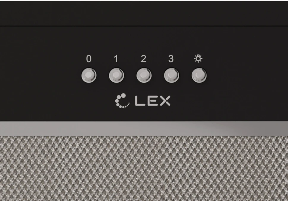 Вытяжка встраиваемая Lex Hyper 600 BL черный управление: кнопочное (1 мотор)  