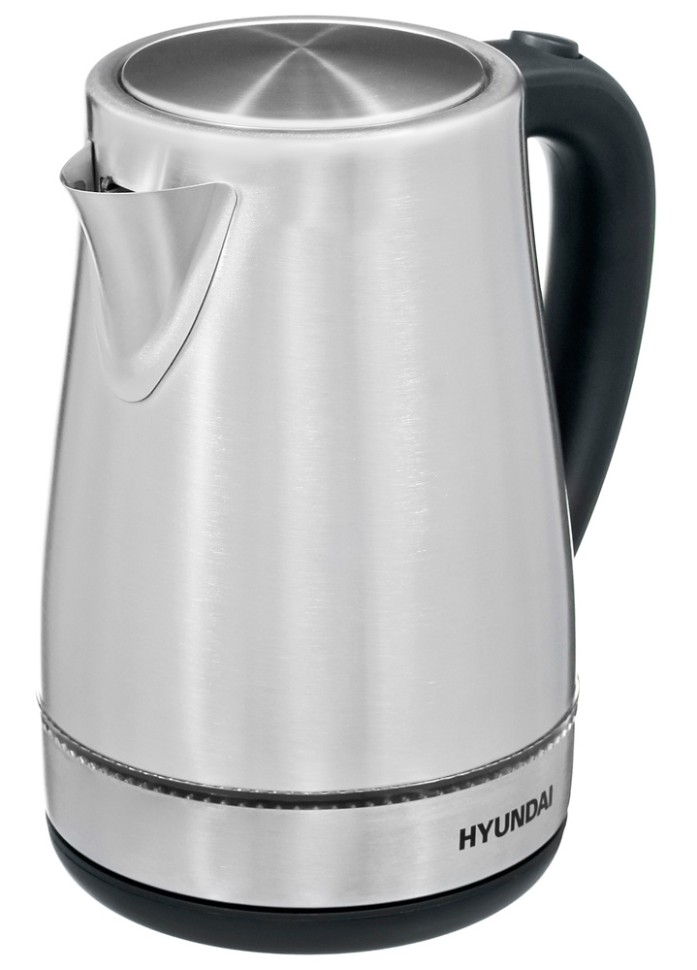 Чайник электрический Hyundai HYK-S3020 1.7л. 2200Вт серебристый матовый/черный корпус: металл/пластик  