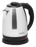 Чайник электрический Starwind SKS1053 1.8л. 1500Вт серебристый/черный корпус: металл/пластик