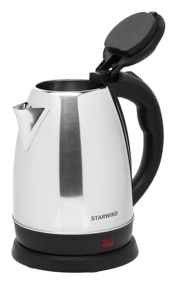 Чайник электрический Starwind SKS1053 1.8л. 1500Вт серебристый/черный корпус: металл/пластик  