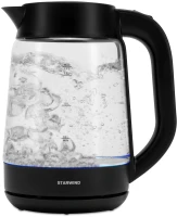 Чайник электрический Starwind SKG4030 1.7л. 2200Вт черный корпус: стекло/пластик