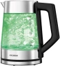 Чайник электрический Hyundai HYK-G4402 1.7л. 2200Вт черный/серебристый корпус: стекло  