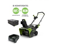 Аккумуляторный снегоуборщик Greenworks GD82STK5 82V 56 см c 1хАКБ 5Ач и ЗУ (2602507UB)