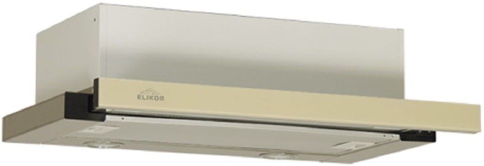 Вытяжка встраиваемая Elikor Интегра Glass 60Н-400-В2Д нержавеющая сталь/стекло бежевое управление: кнопочное (1 мотор)