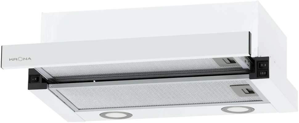 Вытяжка встраиваемая Krona KAMILLA T 500 WHITE белый управление: кнопочное (1 мотор)  