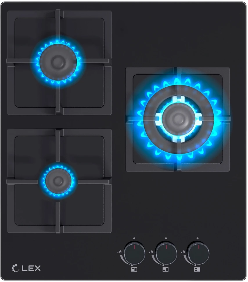 Газовая варочная поверхность Lex GVG 434 BBL черный  