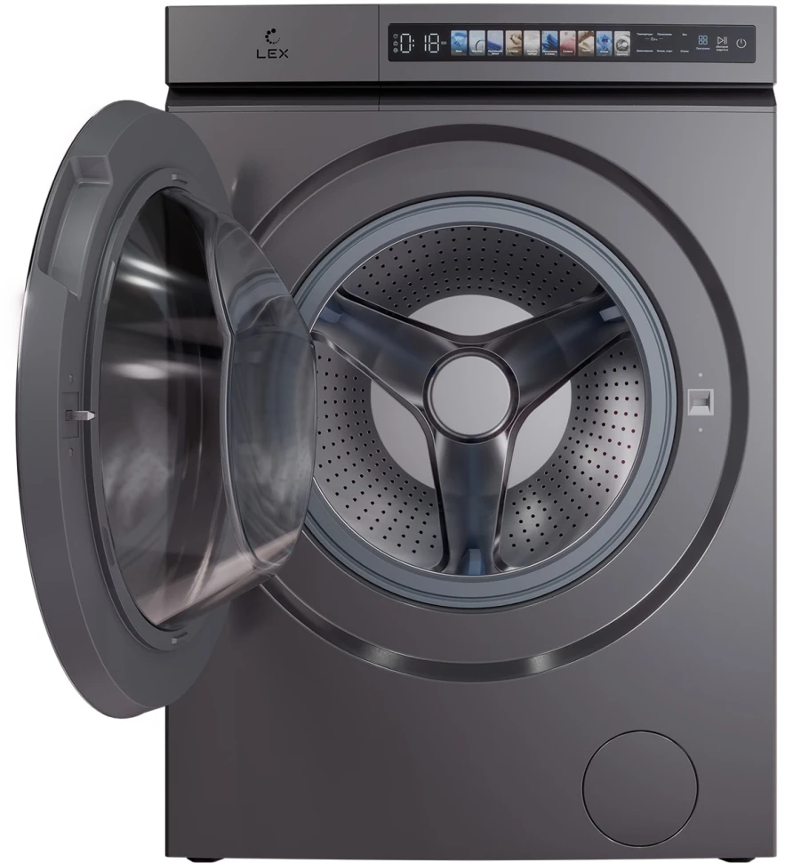 Стиральная машина Lex LWM 10612 GRID MAGNA класс: A+++ загр.фронтальная макс.:10кг (с сушкой) серый инвертор  
