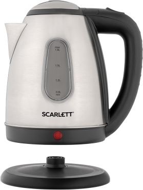 Чайник электрический Scarlett SC-EK21S88 1.8л. 2200Вт черный/серебристый корпус: металл (EK21S88)  