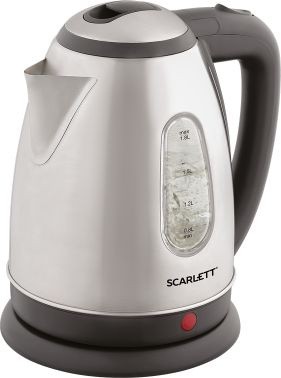 Чайник электрический Scarlett SC-EK21S88 1.8л. 2200Вт черный/серебристый корпус: металл (EK21S88)  