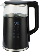 Чайник электрический Hyundai HYK-G5403 1.7л. 2200Вт черный корпус: стекло