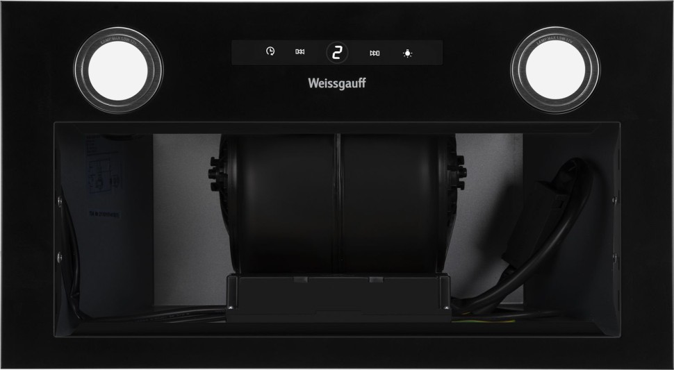 Вытяжка встраиваемая Weissgauff BOX 1200 BL черный управление: сенсорное (1 мотор)  