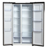 Холодильник Hyundai CS5003F 2-хкамерн. черное стекло инвертер