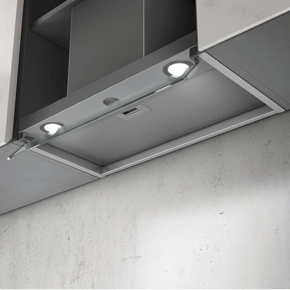 Вытяжка встраиваемая Elica Boxin IX/A/60 нержавеющая сталь управление: поворотные переключатели (1 мотор)  