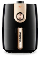 Аэрогриль Hyundai HYF-2057 1000Вт черный/золотистый