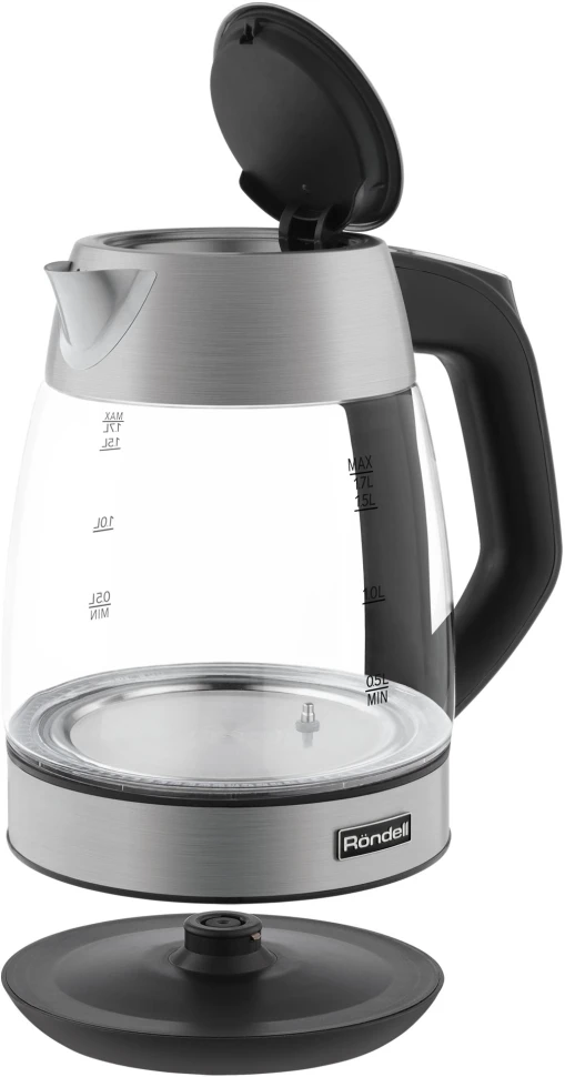 Чайник электрический Rondell RDE-1004 1.7л. 2200Вт корпус: стекло/металл  