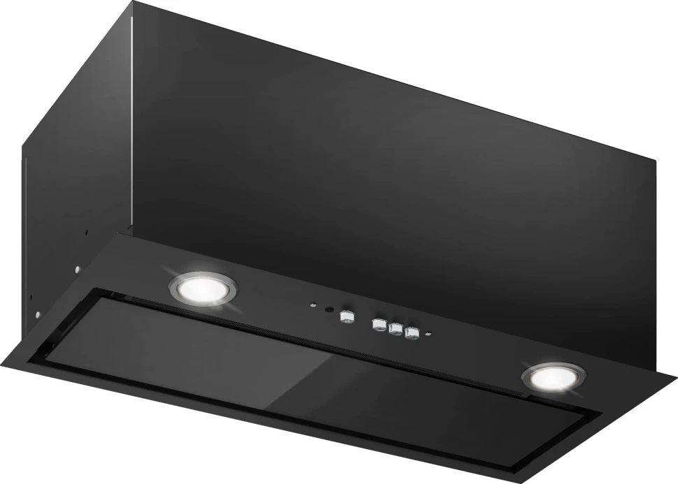 Вытяжка встраиваемая Elikor Cube 60П-1000 черный управление: кнопочное (1 мотор)  