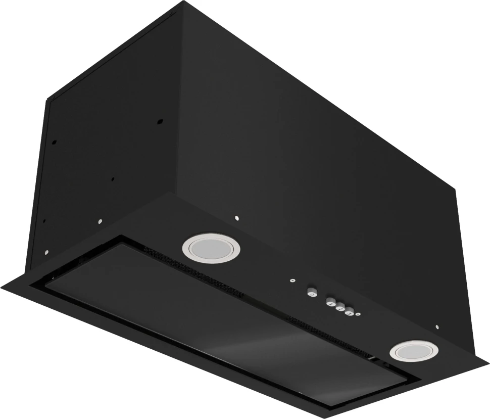 Вытяжка встраиваемая Elikor Cube 60П-1000 черный управление: кнопочное (1 мотор)  