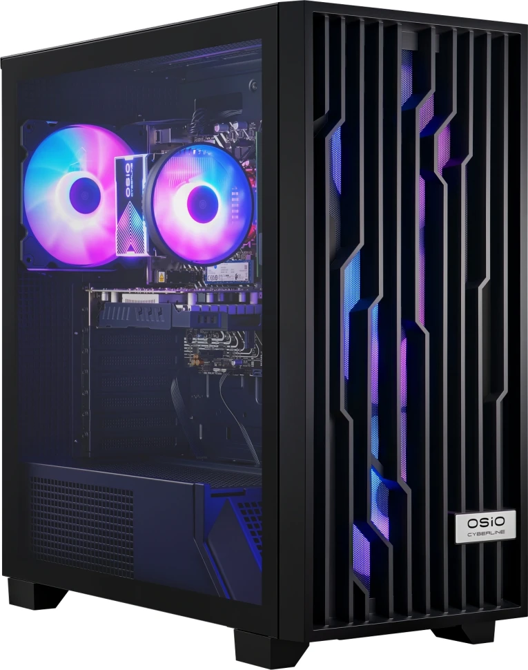 ПК Osio CyberLine C59i i5 12400F (2.5) 16Gb SSD1Tb RTX3050 6Gb без ОС GbitEth 550W черный (С59I-001B)  