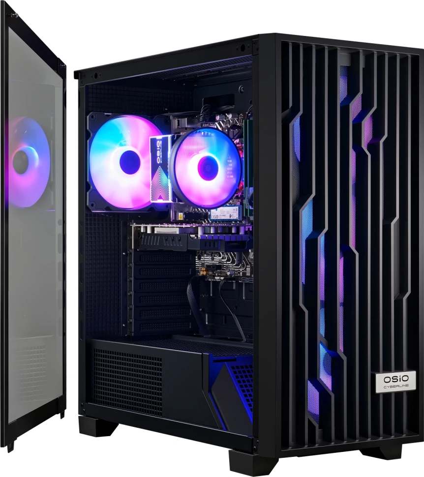 ПК Osio CyberLine C59i i5 12400F (2.5) 16Gb SSD1Tb RTX3050 6Gb без ОС GbitEth 550W черный (С59I-001B)  