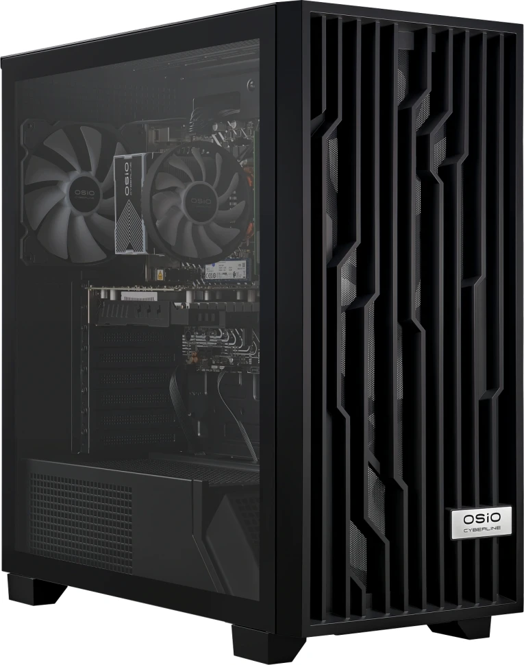 ПК Osio CyberLine C59i i5 12400F (2.5) 16Gb SSD1Tb RTX3050 6Gb без ОС GbitEth 550W черный (С59I-001B)  