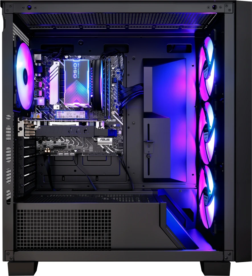 ПК Osio CyberLine C59i i5 12400F (2.5) 16Gb SSD1Tb RTX3050 6Gb без ОС GbitEth 550W черный (С59I-001B)  