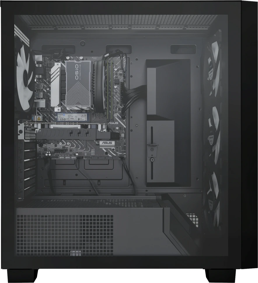 ПК Osio CyberLine C59i i5 12400F (2.5) 16Gb SSD1Tb RTX3050 6Gb без ОС GbitEth 550W черный (С59I-001B)  